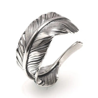 Hugin and Munin Feather 925 Sterling Silver Ring