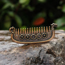 Viking Longship Comb in Steel