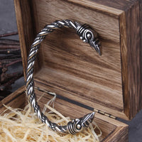 Odin's Ravens Stainless Steel Arm Ring Bracelet