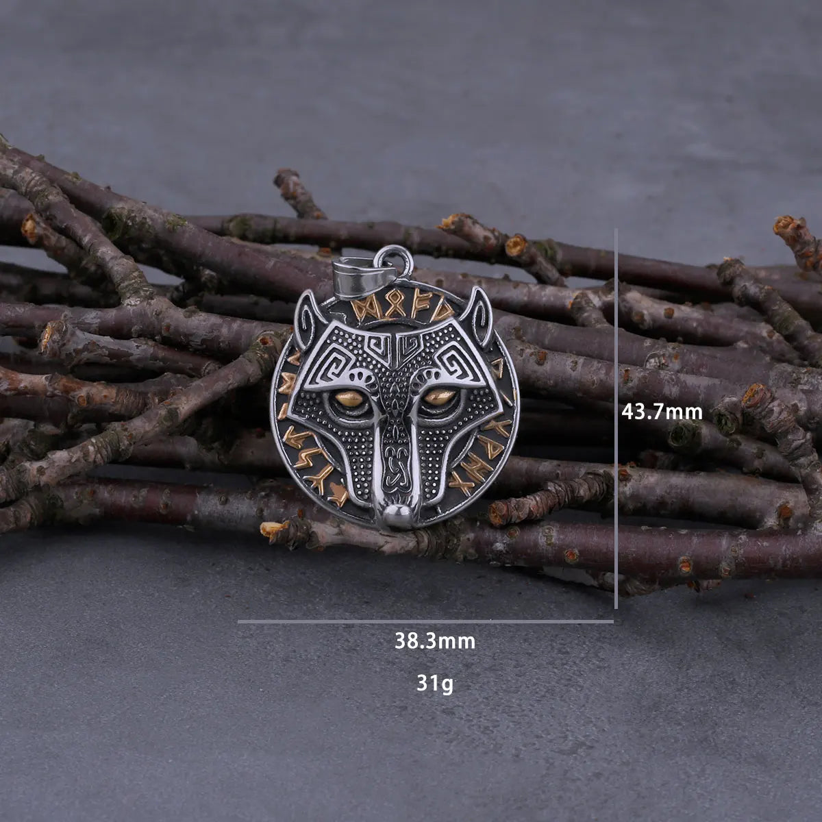 Fenrir Head Stainless Steel Necklace