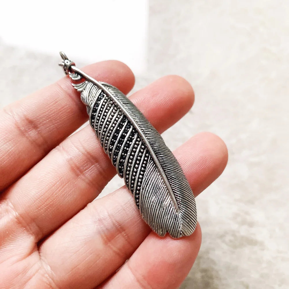 Feather of the Norse Hawk 925 Sterling Silver Necklace