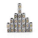 Stainless Steel Runes Beard Rings