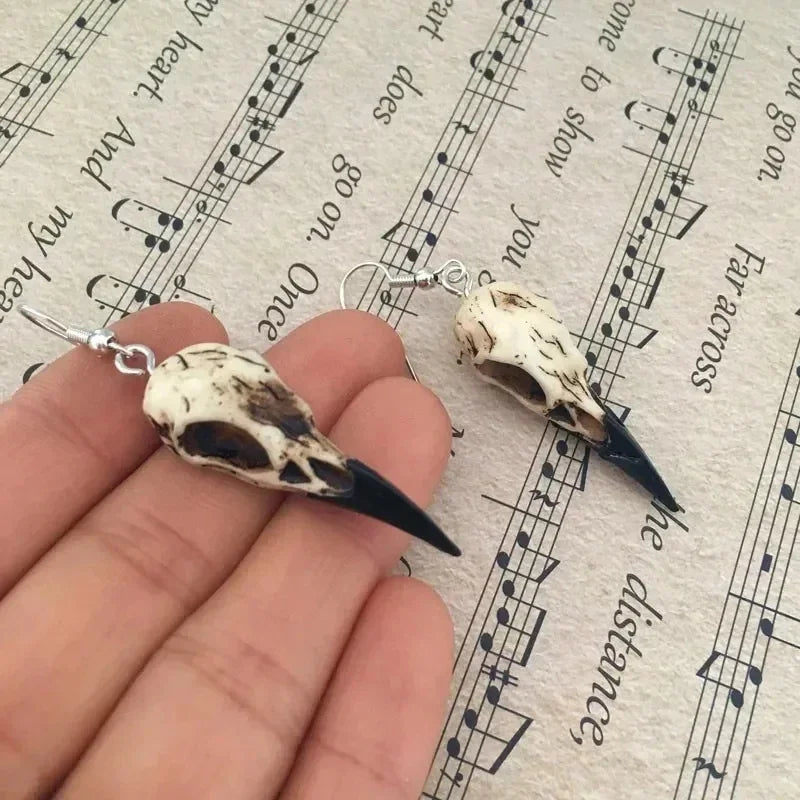 Odin Ravens Skull  Earrings