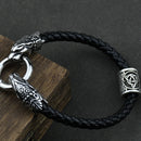 Freya Cat with Runes Steel Bracelet