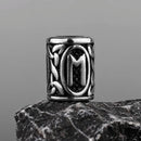 Stainless Steel Runes Beard Rings