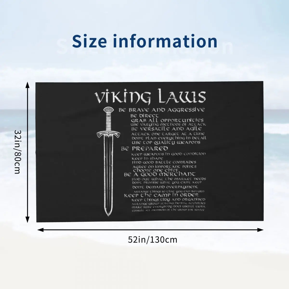Viking Beach Towel in Microfiber