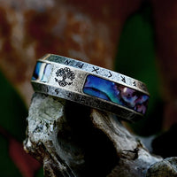 Yggdrasil The Tree of Life Stainless Steel Rune Ring