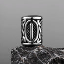 Stainless Steel Runes Beard Rings