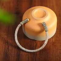 The Eye of Odin Solid 925 Sterling Silver Bangle Arm Ring