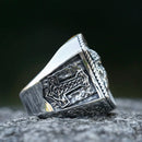 Odin with Axes Stainless Steel Ring