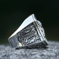 Odin with Axes Stainless Steel Ring