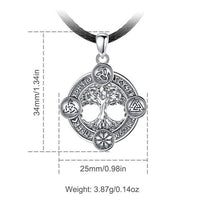 Yggdrasil, The Tree of Life With Runes Necklace in 925 Sterling Silver