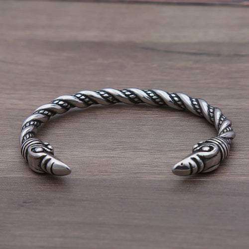 Odin's Ravens Stainless Steel Arm Ring Bracelet