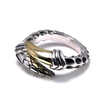 Jormungandr Single Claw Handmade 925 Sterling Silver Ring