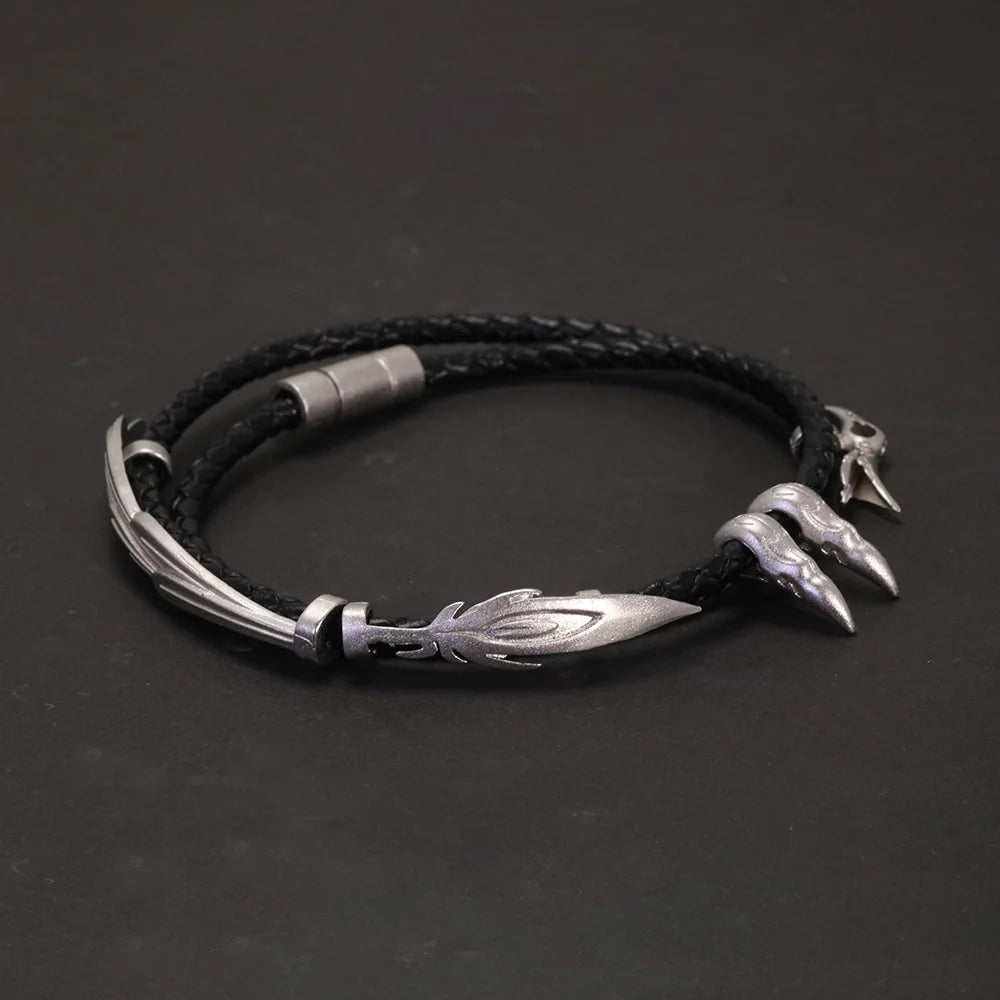 Chosen of Odin 925 Silver and Rope Bracelet