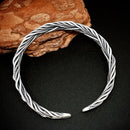 Weaved Gleipnir Arm Ring 999 Sterling Silver Bangle