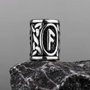 Stainless Steel Runes Beard Rings