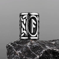 Stainless Steel Runes Beard Rings