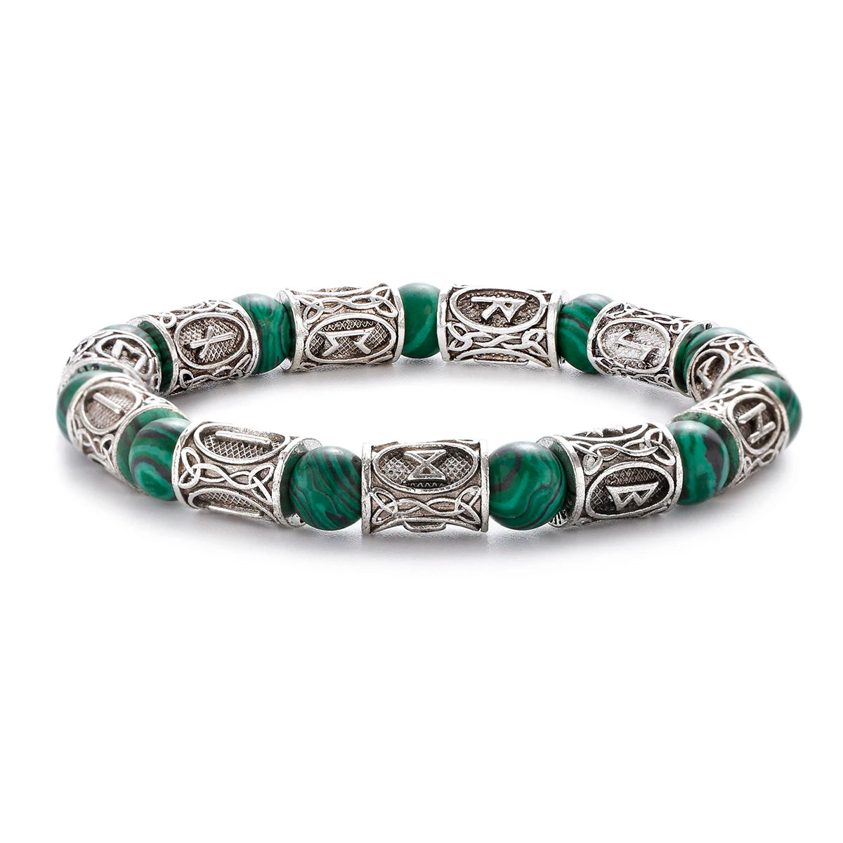 Runes in Lava Stone Bracelet