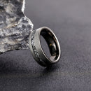 Thor Hammer and Lightning 8mm Tungsten Carbide Ring