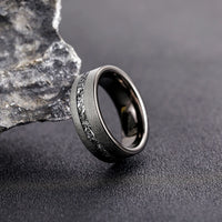 Thor Hammer and Lightning 8mm Tungsten Carbide Ring