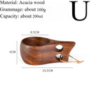 Traditional Norse Wood Carved Mug