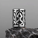 Stainless Steel Runes Beard Rings