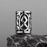 Stainless Steel Runes Beard Rings