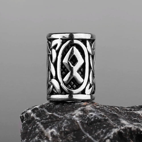 Stainless Steel Runes Beard Rings