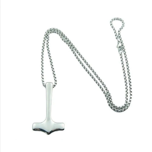 Historical Thor Hammer Mjolnir Stainless Steel Necklace