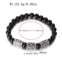 Runes in Lava Stone Bracelet