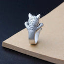 Freya Cat Sterling Silver Ring with Cubic Zirconia