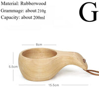 Traditional Norse Wood Carved Mug
