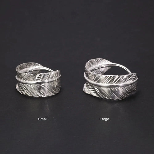 Hugin and Munin Feather 925 Sterling Silver Ring