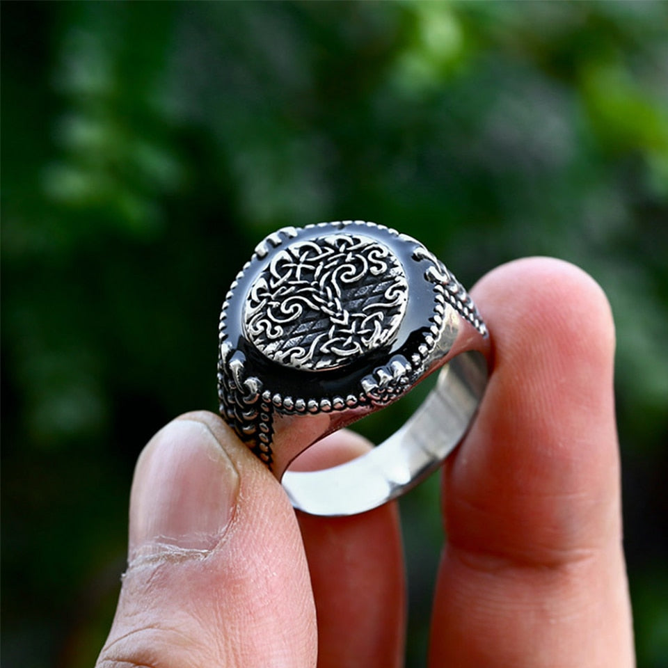 Worldtree Yggdrasil The Tree of Life Stainless Steel Ring