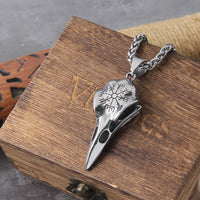 Odin's Raven Skull Stainless Steel Necklace
