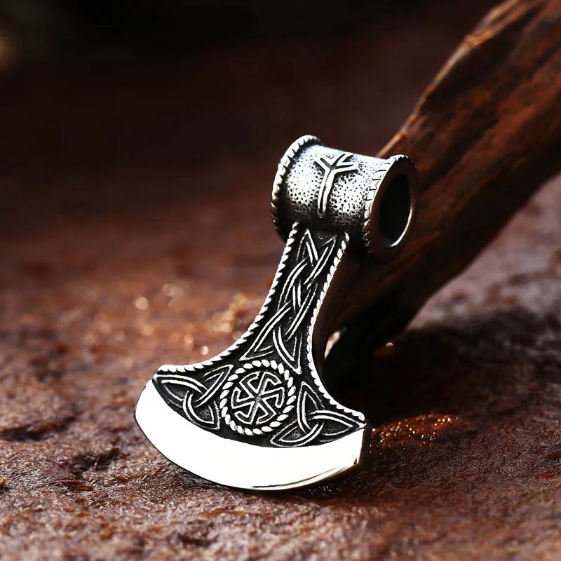 Viking Axe Head Stainless Steel Necklace