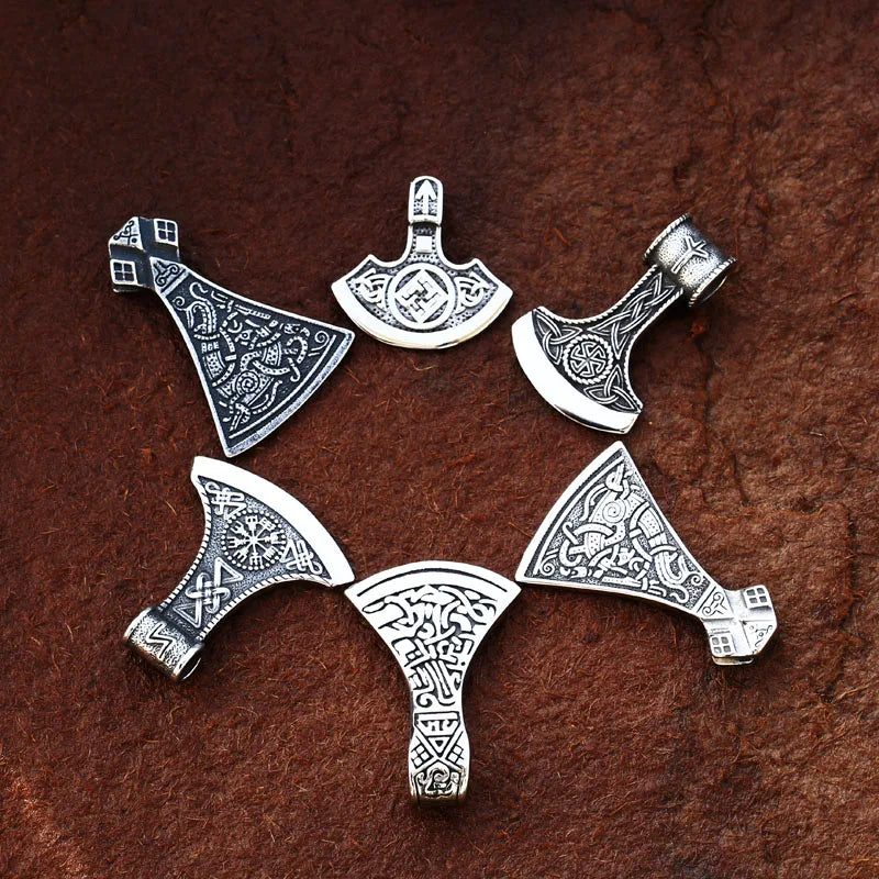 Viking Axe Head Stainless Steel Necklace