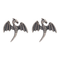 Winged Dragon Fafnir 925 Sterling Silver Earrings