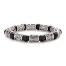 Runes in Lava Stone Bracelet