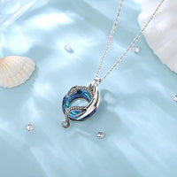 Jormungandr Dragon Circling Midgard 925 Sterling Silver Necklace