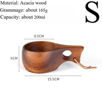 Traditional Norse Wood Carved Mug