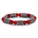 Runes in Lava Stone Bracelet