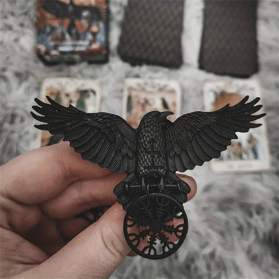 Raven of Odin brings Aegishjalmur Hair Clasp