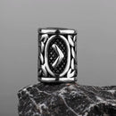 Stainless Steel Runes Beard Rings