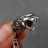 Freya Cat with Runes Steel Bracelet