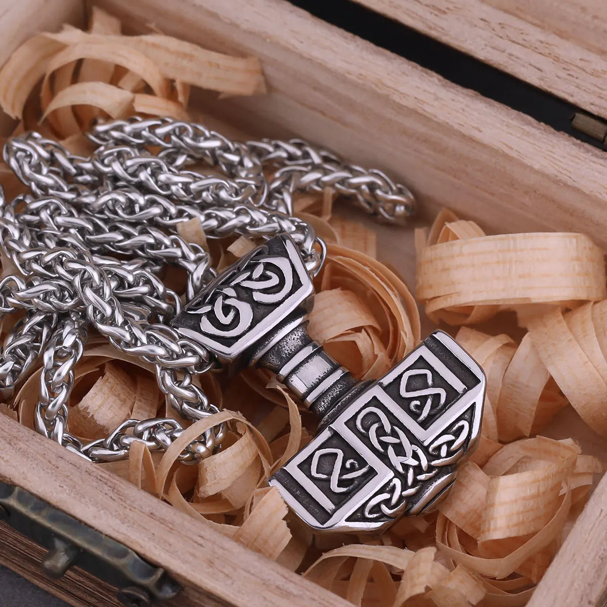 Mighty Mjolnir Necklace in Stainless Steel