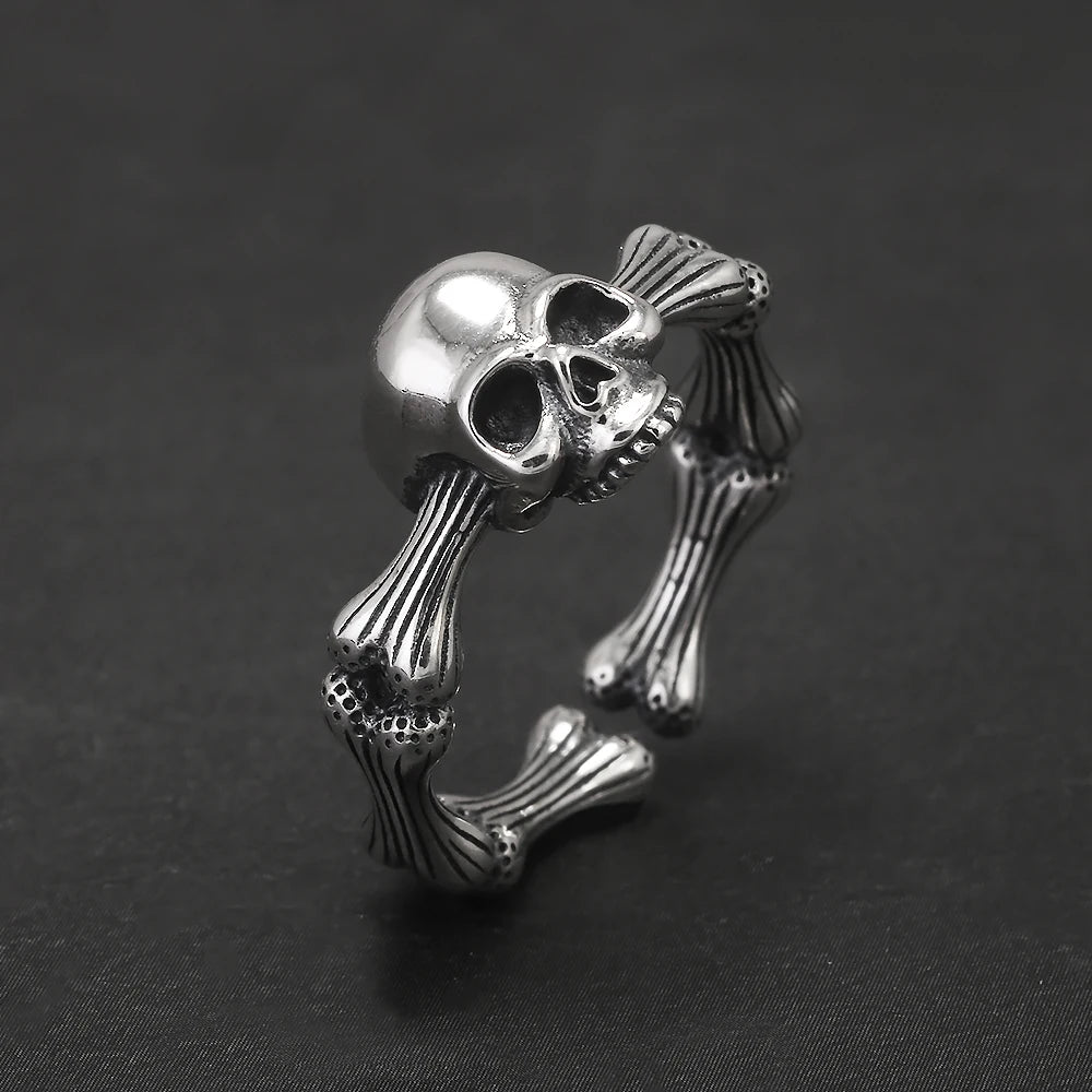 Fearsome Draugr 925 Sterling Silver Resizable Ring