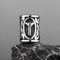 Stainless Steel Runes Beard Rings