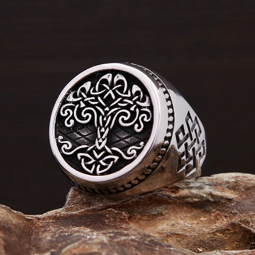 Tree of Life Yggdrasil Stainless Steel Ring